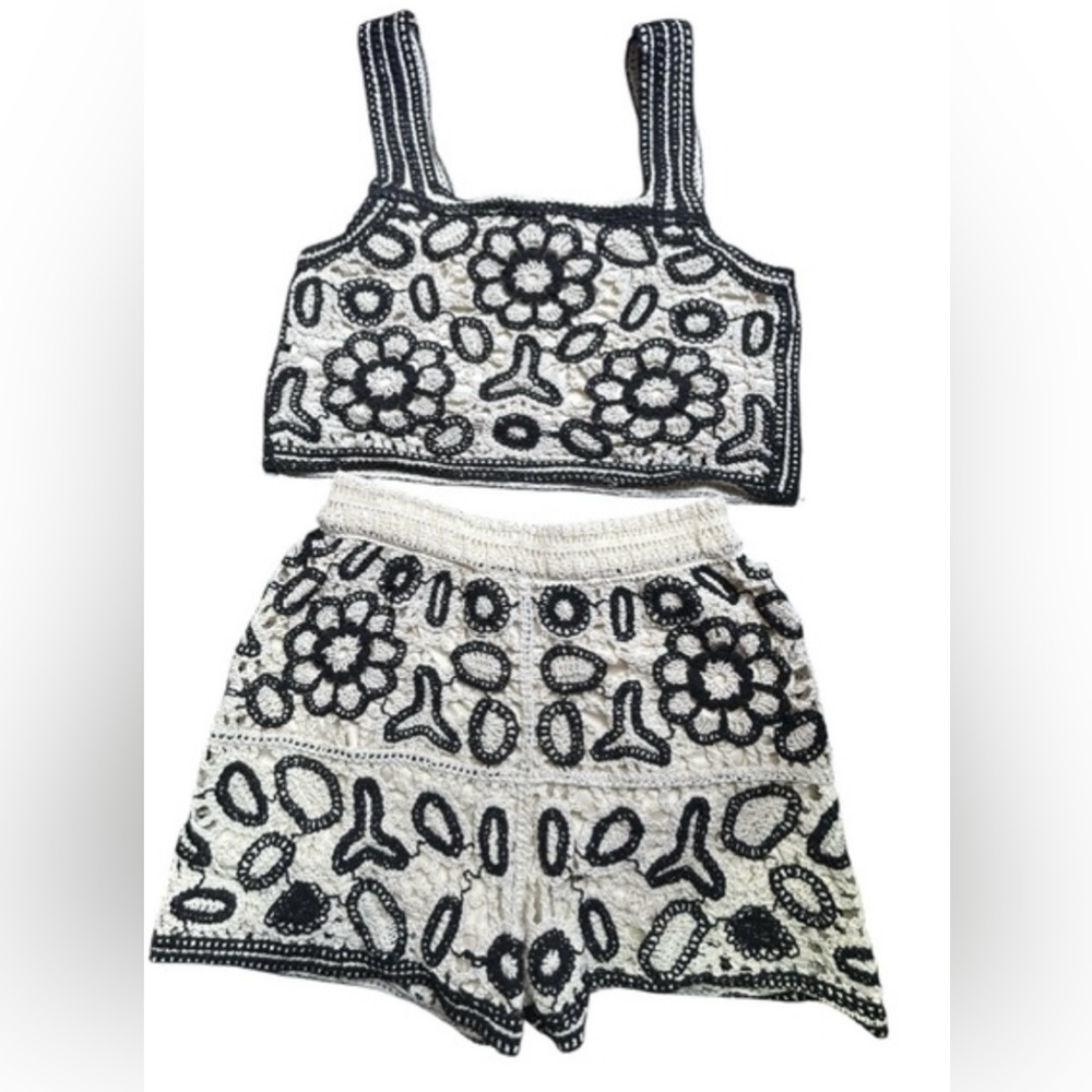 Rebellion Crochet Set Top and Shorts